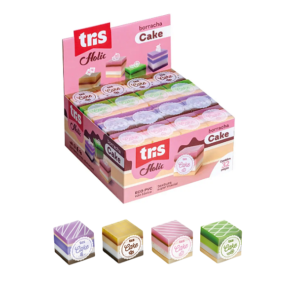 BORRACHA CAKE CX C/ 36 UNIDADES TRIS
