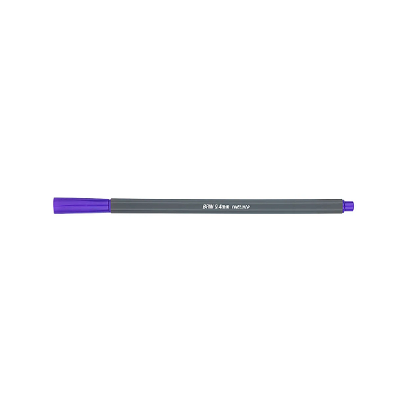 CANETINHA HIDROGRÁFICA FINE LINER 0.4MM ROXO NEON BRW UNIDADE