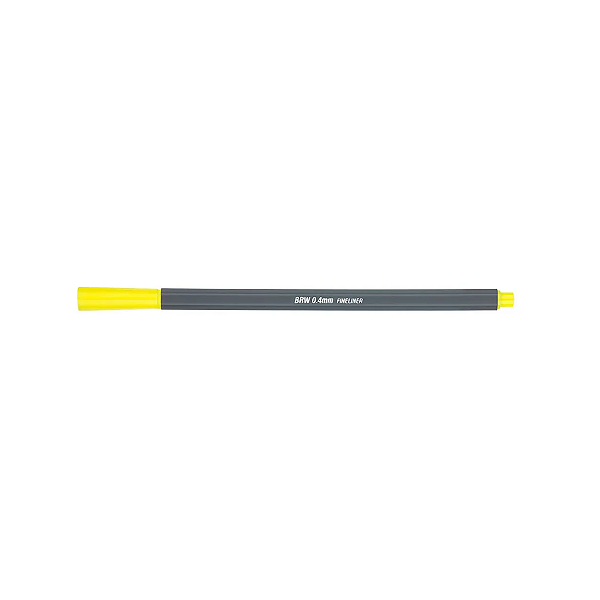 CANETINHA HIDROGRÁFICA FINE LINER 0.4MM  AMARELO PASTEL BRW UNIDADE