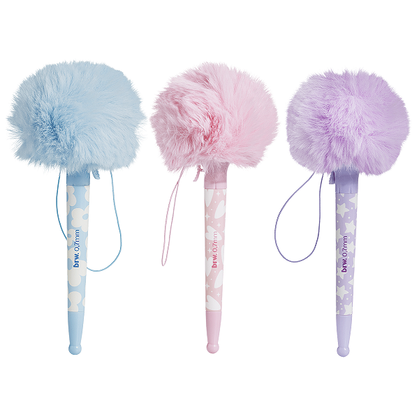 CANETA ESFEROGRÁFICA 0.7MM PULA POMPOM BRW UNIDADE
