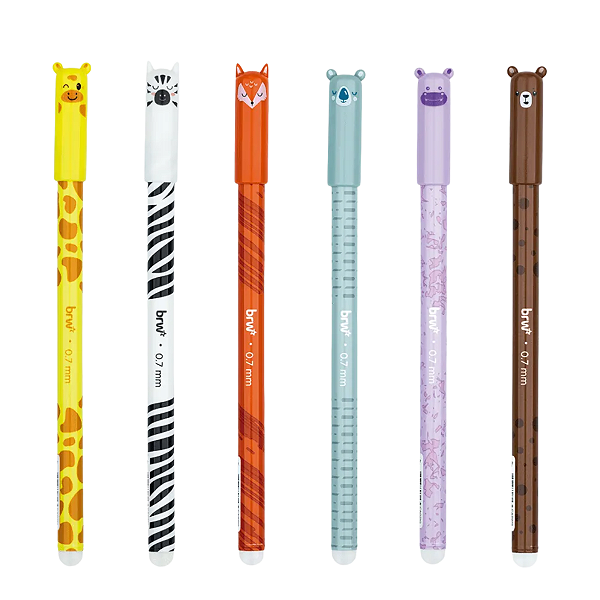 CANETA ESFEROGRÁFICA DIVERT GEL APAG 0.7MM - SAFARI BRW UNIDADE