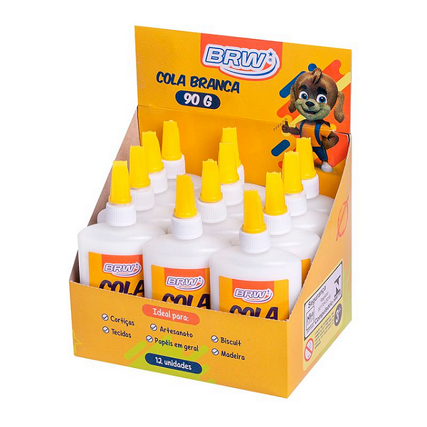 COLA BRANCA LÍQUIDA - 90G - C/12 UNIDADES BRW