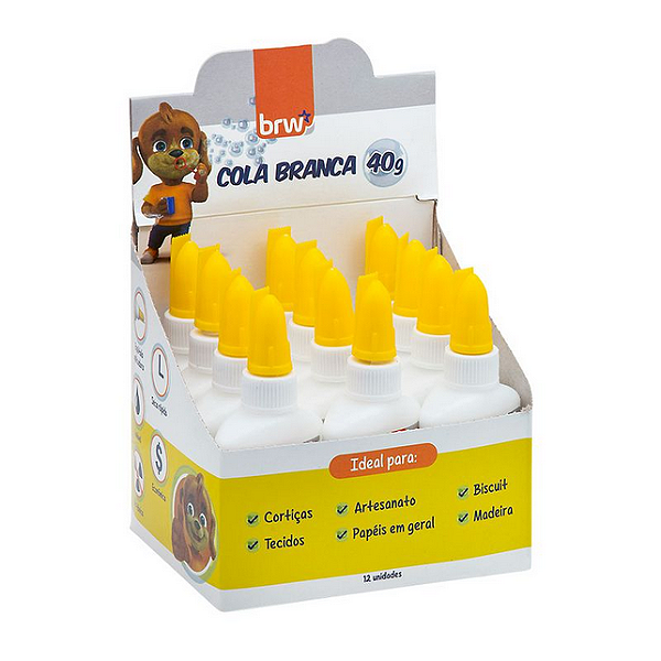 COLA BRANCA LÍQUIDA - 40GR C/12 UNIDADES BRW
