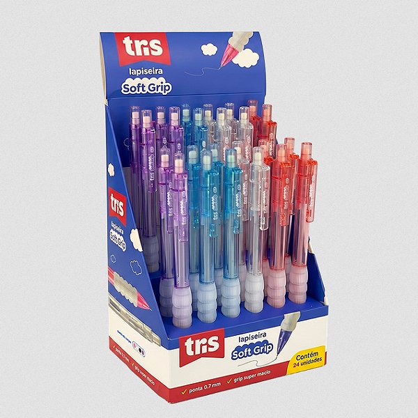 LAPISEIRA SOFT GRIP 0.7MM CX C/24 UND TRIS