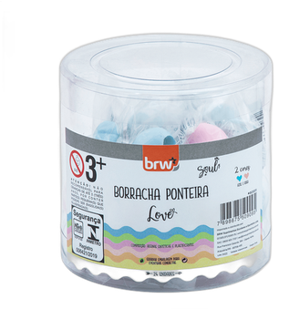 BORRACHA PONTEIRA LOVE PT C/24 UNID BRW