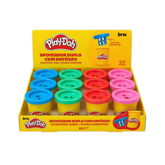 APONTADOR PLÁSTICO DUPLO C/ DEPÓSITO PLAY-DOH CAIXA C/12UN BRW