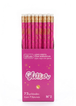LAPIS PT MADEIRA RED C/BN2 GLITRS CX C/72 UND TILIBRA