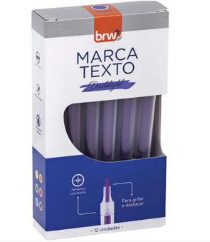 MARCA TEXTO DASHLIGHT- NEON ROXA - CX C/12 BRW