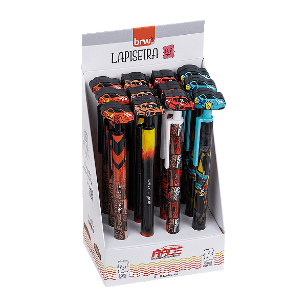 LAPISEIRA PLÁSTICA DIVERTIDA 0,7MM - RACE CX C/12 UND BRW