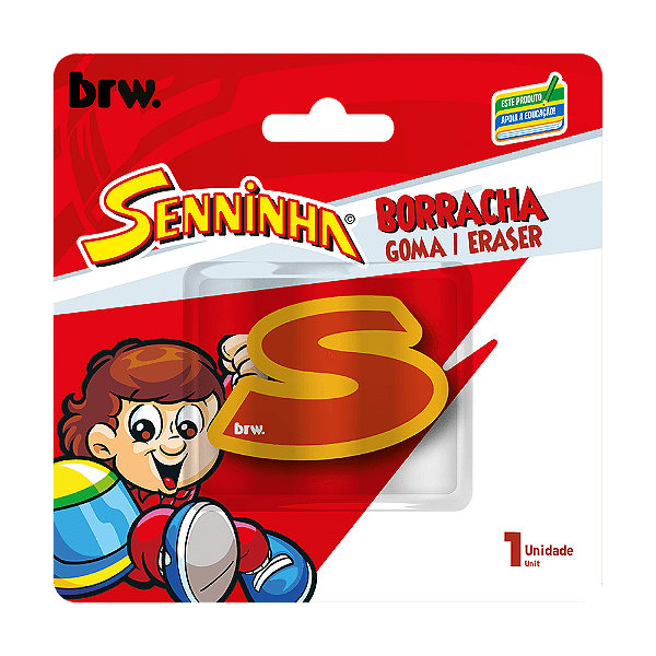 BORRACHA SENNINHA PERSONAGENS SORTIDOS UNIDADE BRW