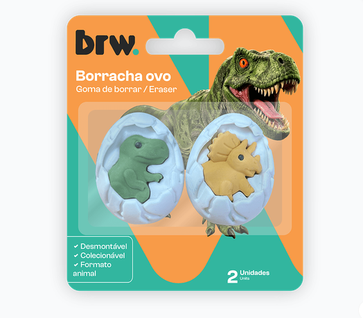 BORRACHA OVO RAPTORS BLISTER C/ 2UN UNIDADE BRW