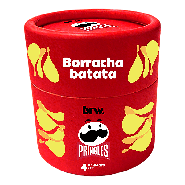 BORRACHA BATATA PRINGLES POTE C/ 4UN UNIDADE BRW