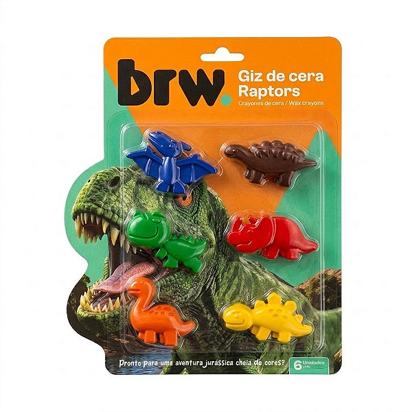 GIZ DE CERA FORMATOS RAPTORS 6 CORES UNIDADE BRW