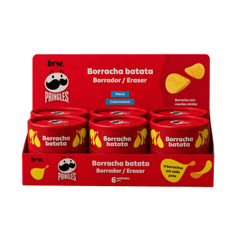 BORRACHA BATATA PRINGLES POTE C/ 4 UNIDADES - CX C/6 UNIDADE BRW