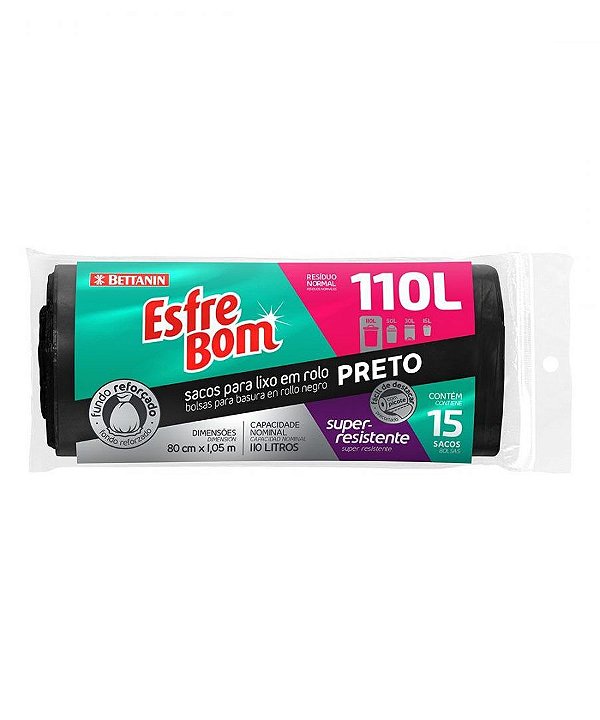 Sacos para Lixo Preto Rolo 110L EsfreBom