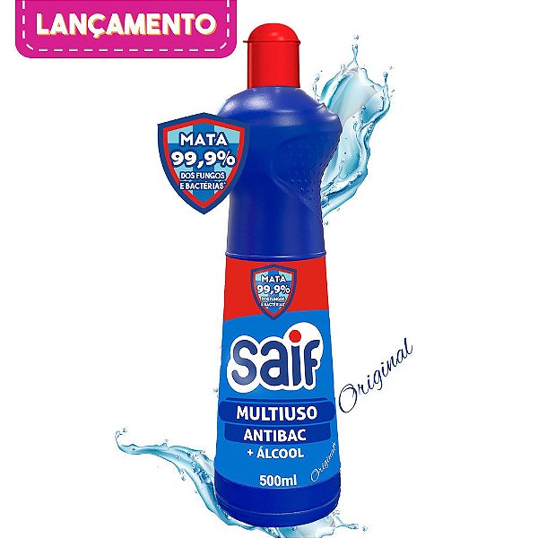 Multiuso Antibac + Álcool Squeeze Original 500ml Saif