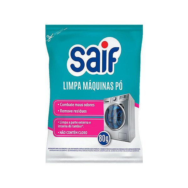 Limpa Máquinas De Lavar Roupas Saif Em Pó 80G