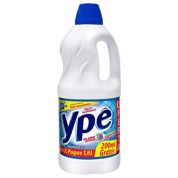 Água Sanitária Ypê 2L Grátis 200ml