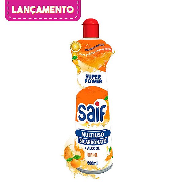 Multiuso Bicarbonato + Álcool Squeeze 500ml Saif