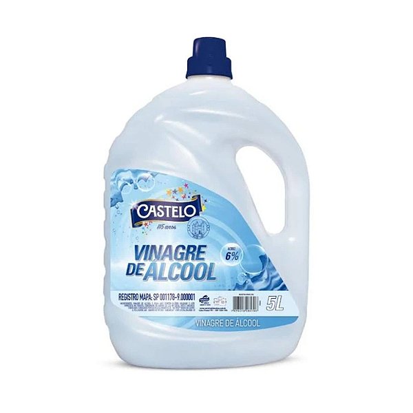 VINAGRE DE ALCOOL P/LIMPEZA 6% C/5 LTS-CASTELO
