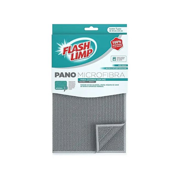 Pano de Microfibra com Ímã - Flash Limp