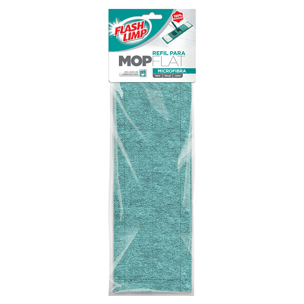 Refil Mop Flat Microfibra - Flash Limp