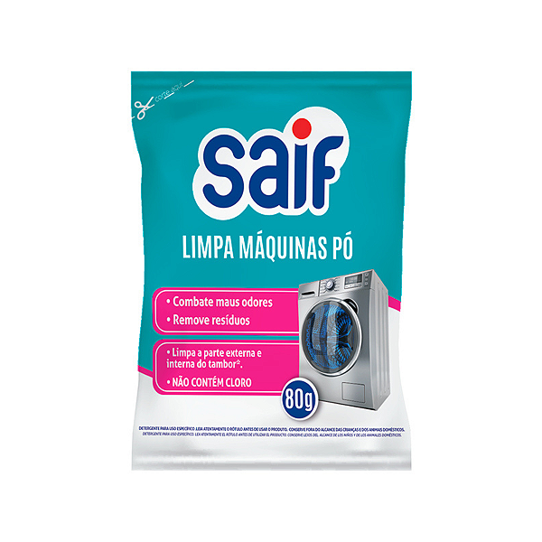 Limpa Máquinas De Lavar Roupas Saif Em Pó 80G