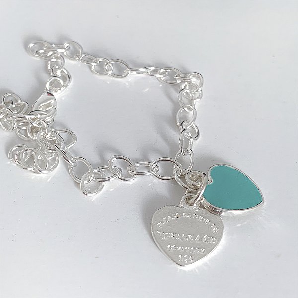 Pulseira elos inspiração tiffany banhado a prata