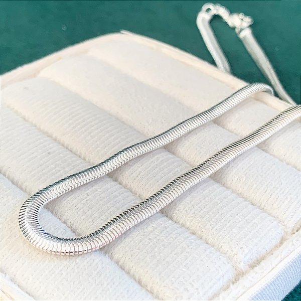 Chocker fio alemão banhado a prata