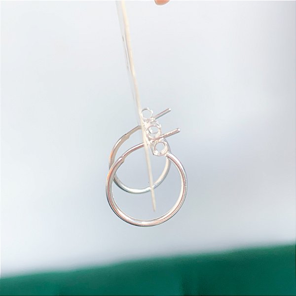 Argola pequena tarracha banhado a prata