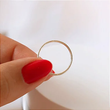 Anel fio liso (un) banhado a prata