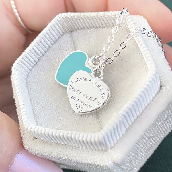 Cordão inspiração Tiffany banhado a prata