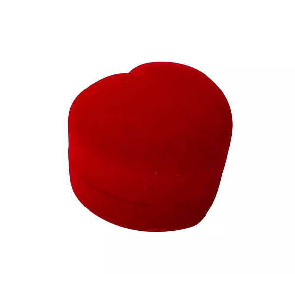 Caixa para anel em veludo - Vermelho