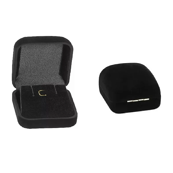 Caixa para cordão em veludo - Preto