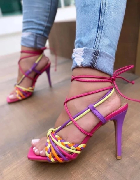 SANDÁLIA COLOR - SALTO 7 CM