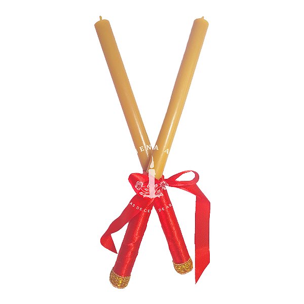 Kit Velas de São Brás - c/ 2 un - 40cm x 2,5cm