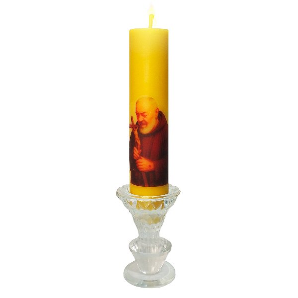 Mini Círio de São Padre Pio - 15cm x 4cm