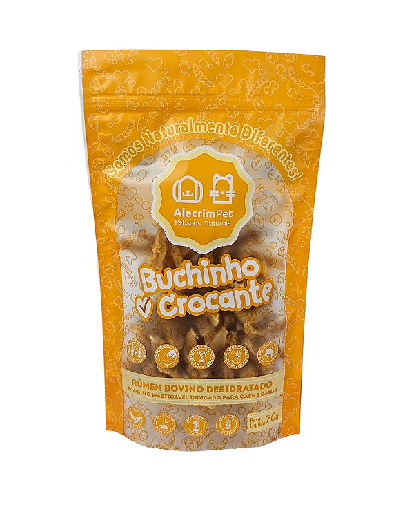 Petisco Natural Buchinho Crocante (Rúmen Bovino) 70g - Alecrim - 117449