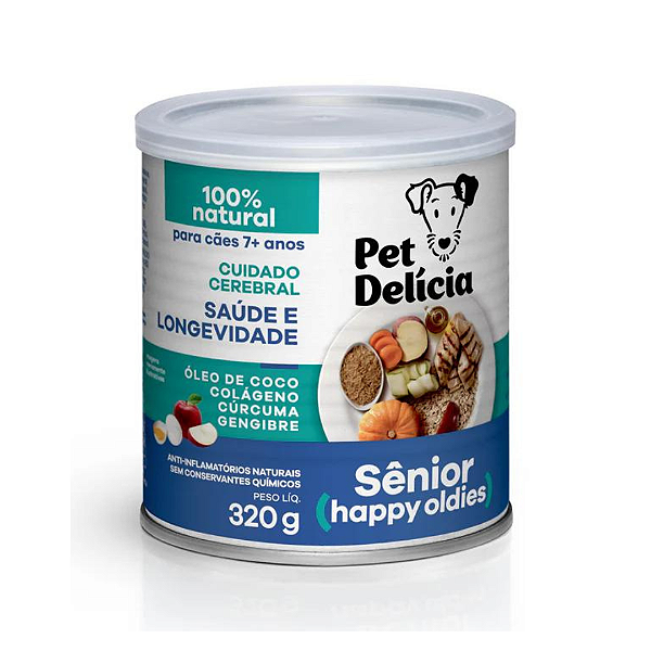 Comida Úmida Sênior (Happy Oldies) 320g - Pet Delícia - 54763