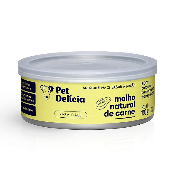 Molho Natural de Carne 100g - Pet Delícia - 909482