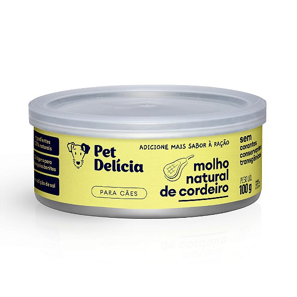 Molho Natural de Cordeiro 100g - Pet Delícia - 472589