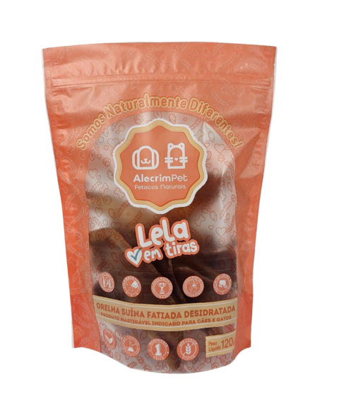 Petisco Orelha Suína em Tiras 120g - Alecrim - 446529