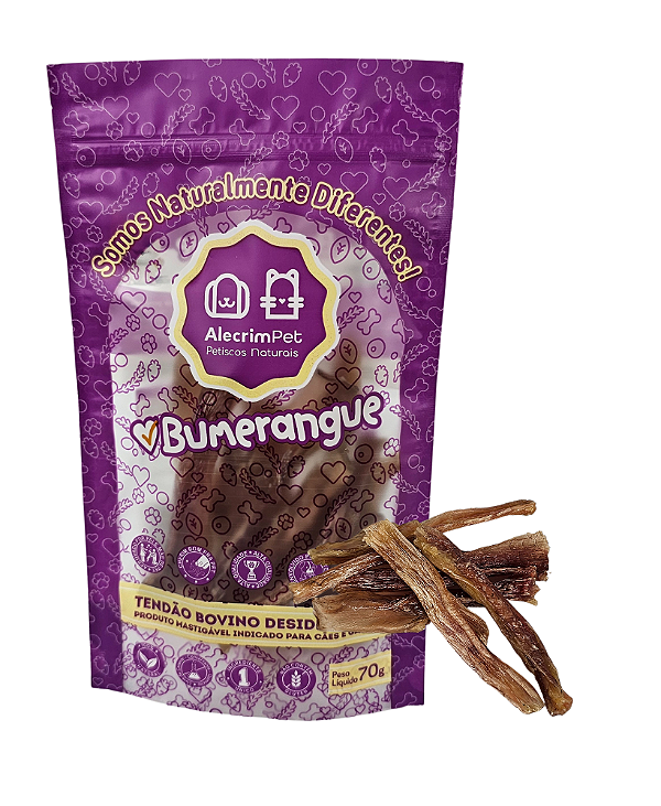 Petisco Tendão Bovino Bumerangue 70g - Alecrim - 599008
