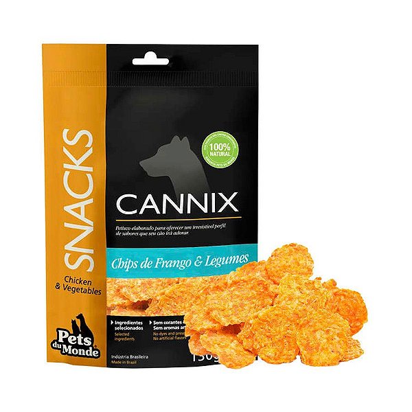 Petisco Chips de Frango e Legumes 130g - Cannix - 51004