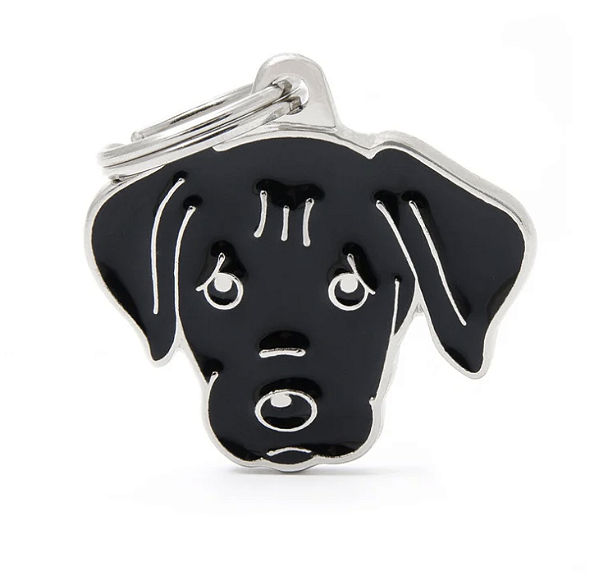 Plaquinha de Identificação Raça Labrador Preto - MyFamily - 747243