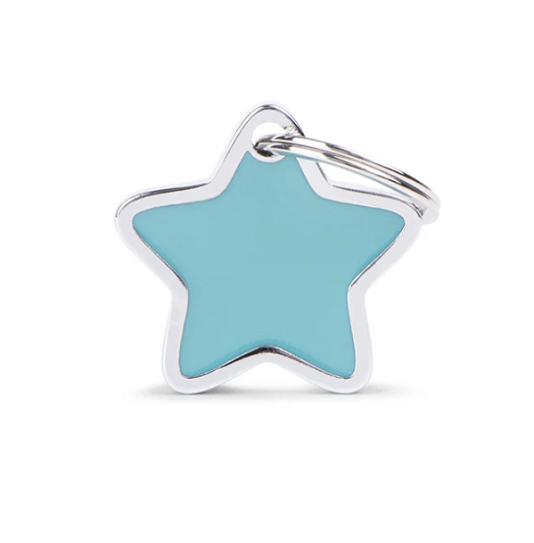 Plaquinha de Identificação Estrela Turquesa - MyFamily - 677462