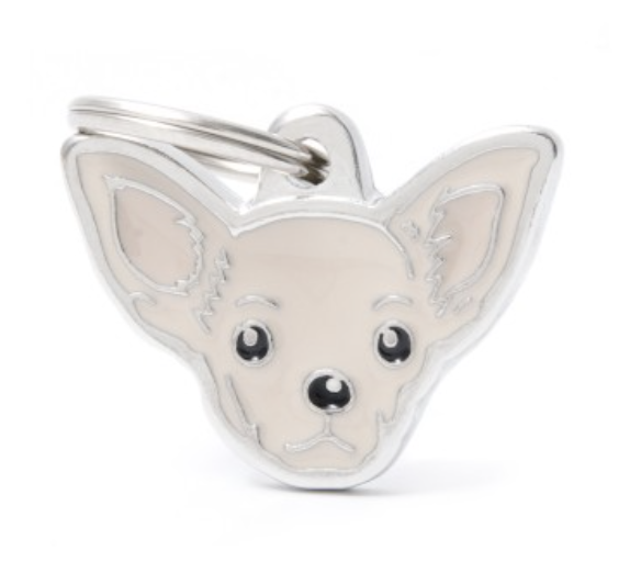 Plaquinha de Identificação Raça Chihuahua Creme - MyFamily - 994917