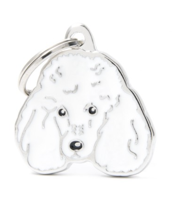 Plaquinha de Identificação Cão Poodle Branco - MyFamily - 970216