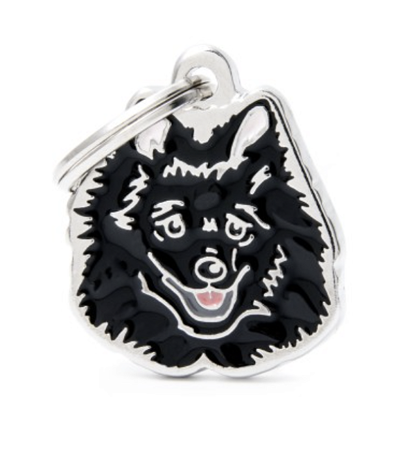 Plaquinha de Identificação Raça Spitz Preto - MyFamily - 662676