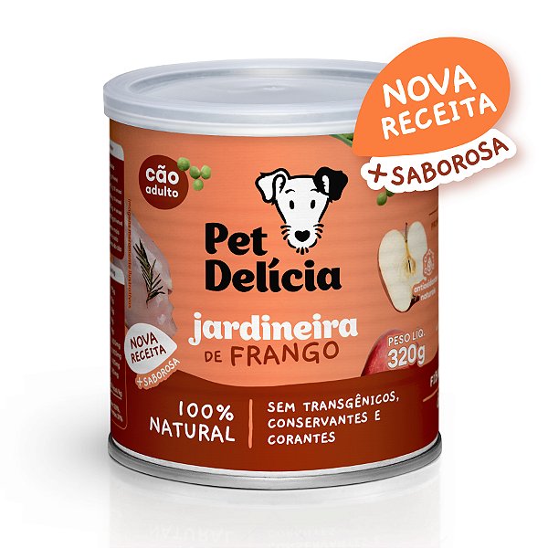 Comida Úmida Jardineira de Frango 320g - Pet Delícia - 54712
